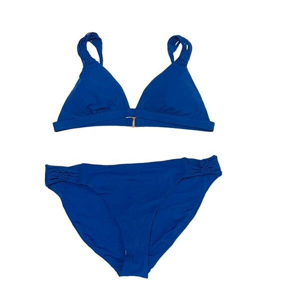Red Carter Womens Blue Bikini Set With Braided Strap Detail New with tags Medium - Picture 3 of 7